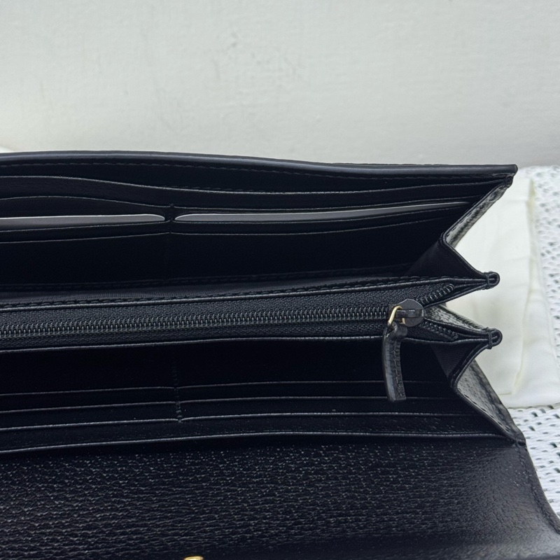 Gucci經典黑色全皮長夾-4