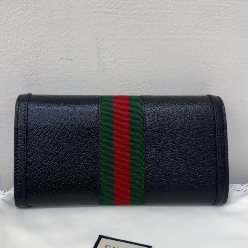 Gucci經典黑色全皮長夾-7