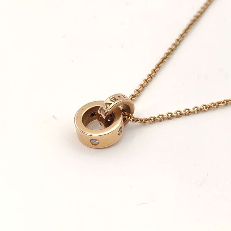 BVLGARI 18k雙環帶鑽18K玫瑰金/鑽石-1