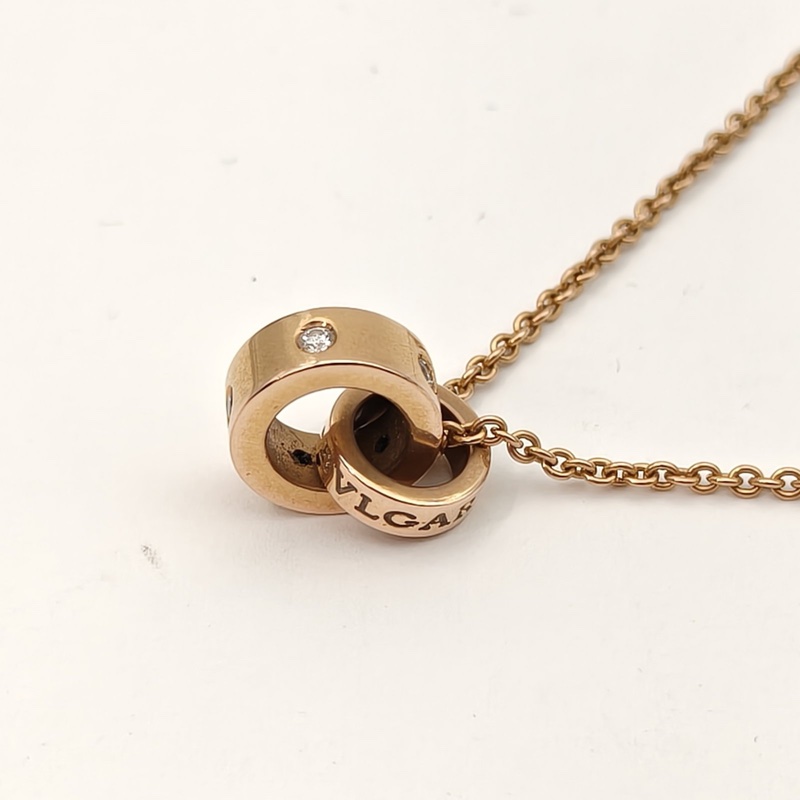 BVLGARI 18k雙環帶鑽18K玫瑰金/鑽石-2