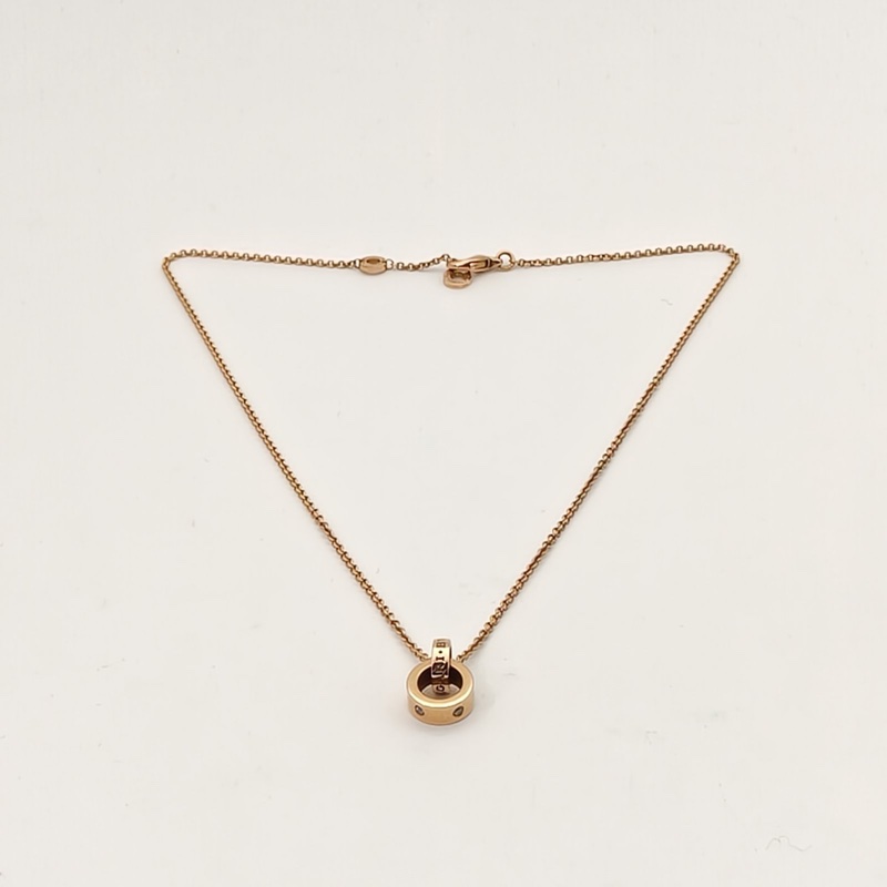 BVLGARI 18k雙環帶鑽18K玫瑰金/鑽石-4