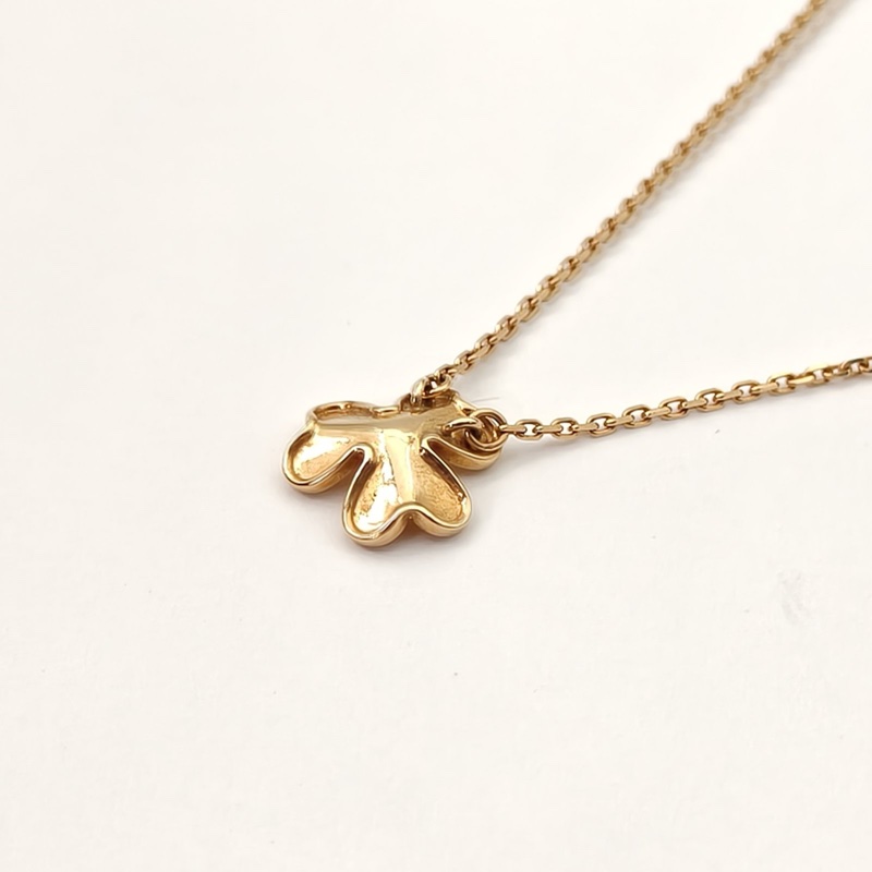 VAN CLEEF&ARPELS Frivole花朵項鏈迷你單鑽18K黃金/鑽石-2