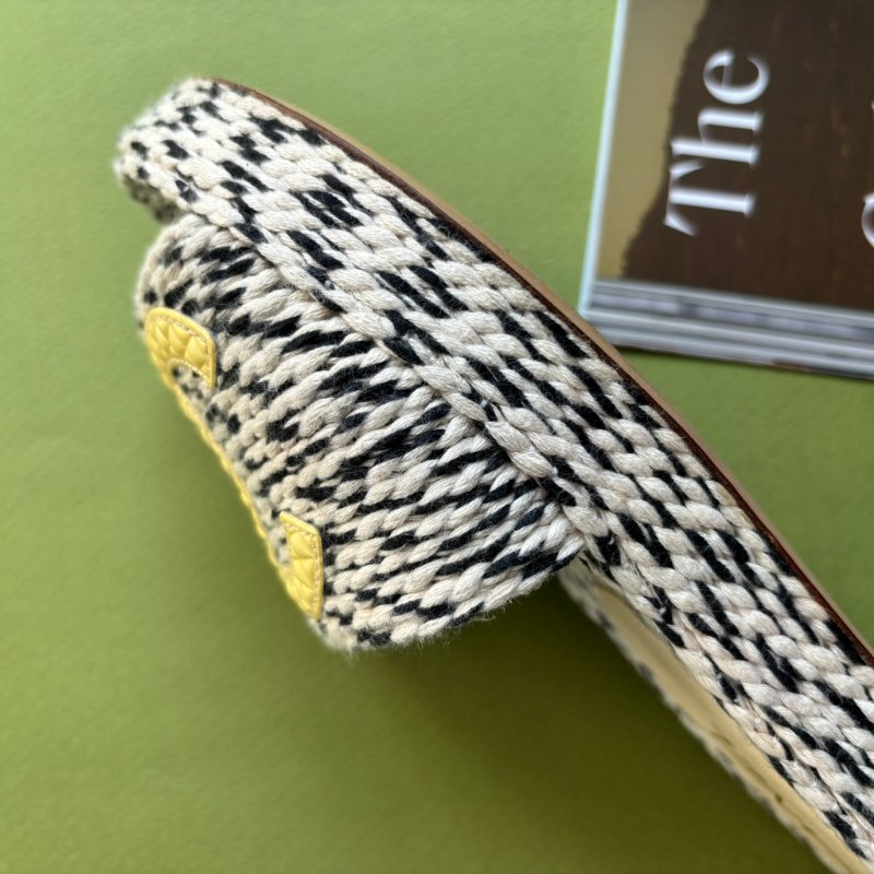 36號 ::CHANEL:: Two Tone Rope 棉麻混織厚底拖鞋涼鞋-7