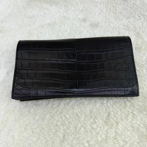Bottega Veneta crocodile long wallet