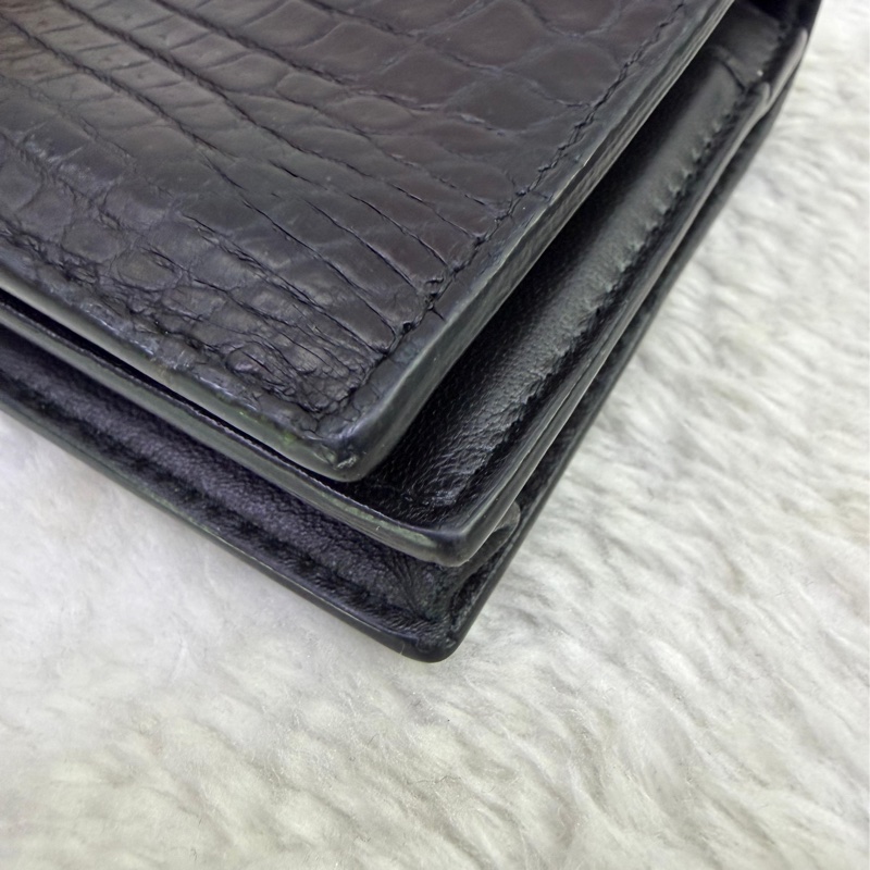Bottega Veneta crocodile long wallet-3