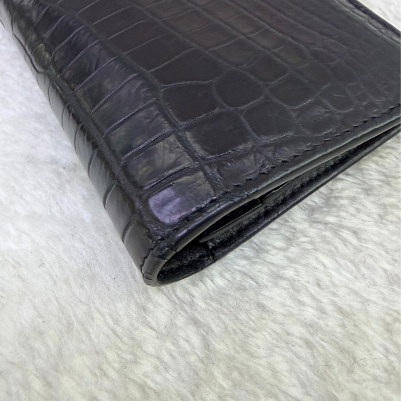 Bottega Veneta crocodile long wallet-5