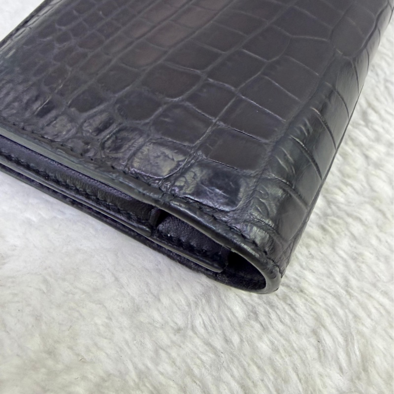 Bottega Veneta crocodile long wallet-6