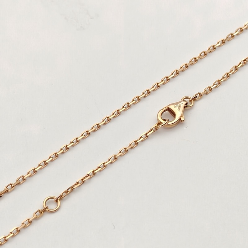 CARTIER LOVE雙環滿鑽項鏈餅環組合18K玫瑰金/鑽石-3