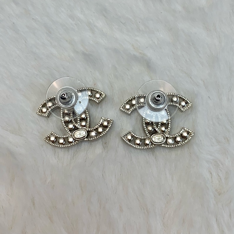 Chanel香奈兒 耳環雙C滿鑽-3