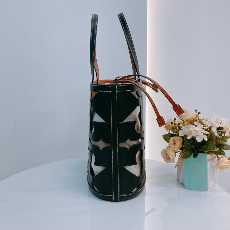 MS0632 Tory Burch 湯麗柏琦 鏤空設計 手提包 皮革 小號 黑色 金扣Ella Cutout Logo Tote Bag Small Leather Black x GHW-3