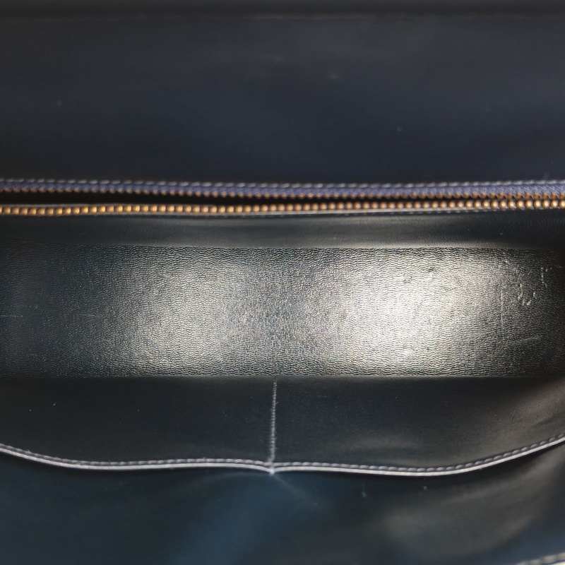 HERMES Kelly32深海藍Box皮圈O金扣-5