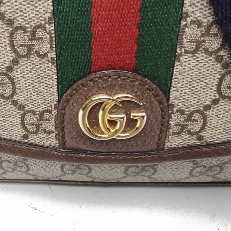 GUCCI 老花PVC金扣Ophidia系列新款郵差包-4