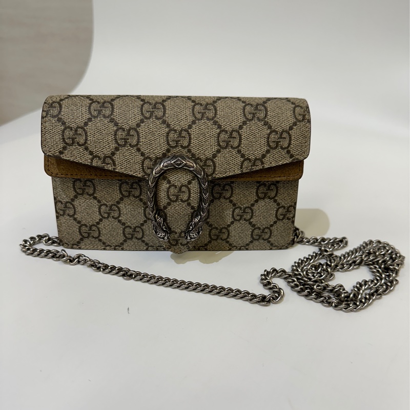 Gucci 咖色拼麂皮mini 酒神-0