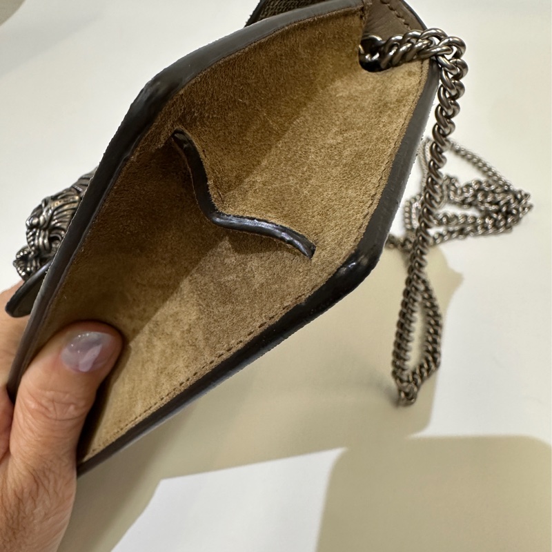 Gucci 咖色拼麂皮mini 酒神-2