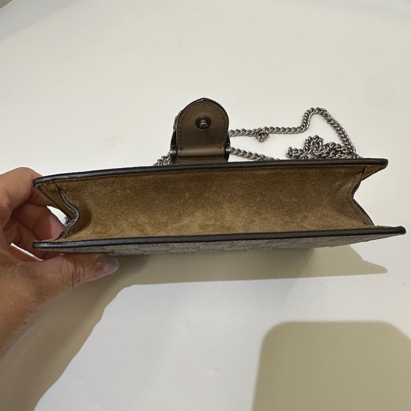 Gucci 咖色拼麂皮mini 酒神-4