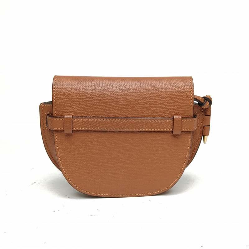 LOEWE Gate馬鞍斜跨包小號金棕色牛皮-2