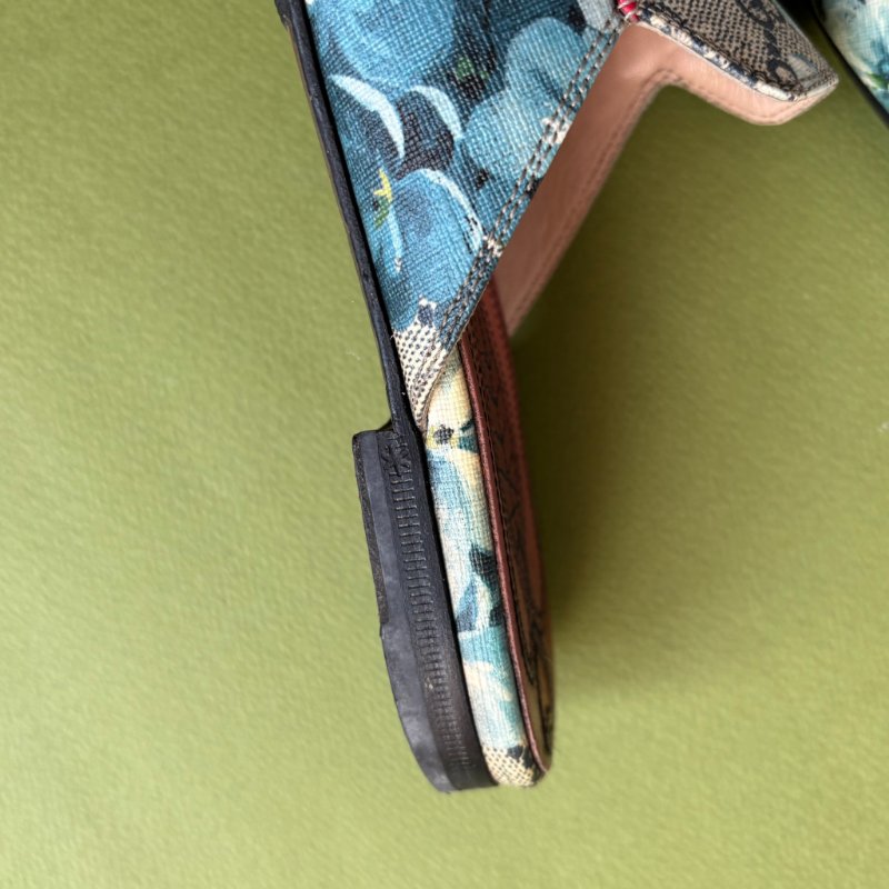 37.5號 ::GUCCI:: Blooms Princetown 花卉印花馬銜扣穆勒鞋 限定款-9