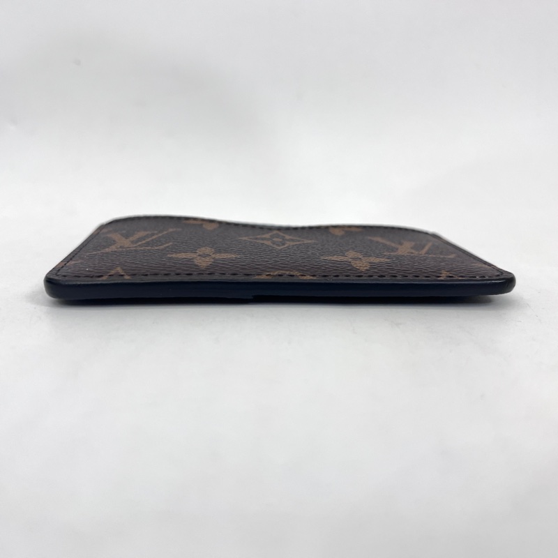 LV 原花拼黑牛皮6卡Neo卡夾M60166-2