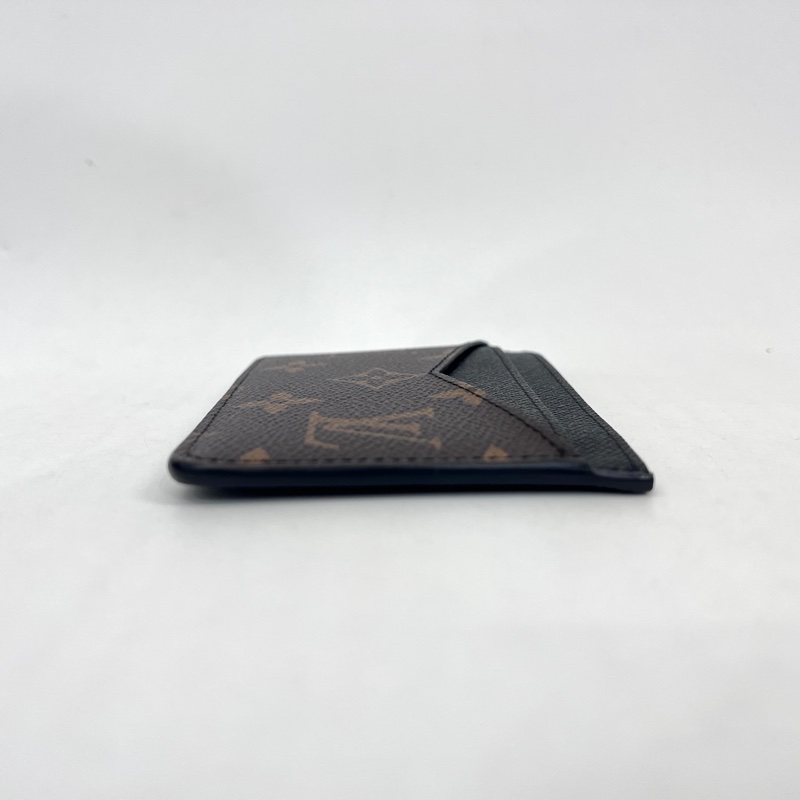 LV 原花拼黑牛皮6卡Neo卡夾M60166-5