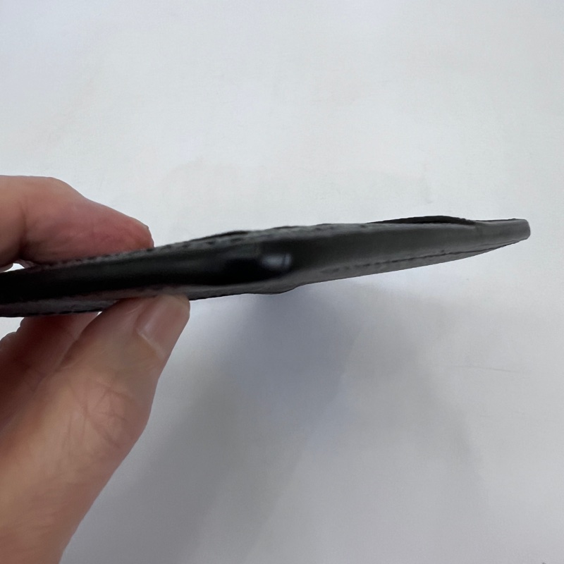 LV 原花拼黑牛皮6卡Neo卡夾M60166-6