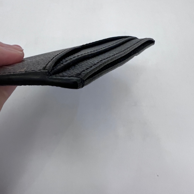 LV 原花拼黑牛皮6卡Neo卡夾M60166-9