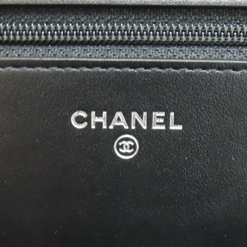 黑色 牛皮 Boy WOC 鍊帶 肩背包 銀釦【CHANEL 香奈兒】 AP1117-6