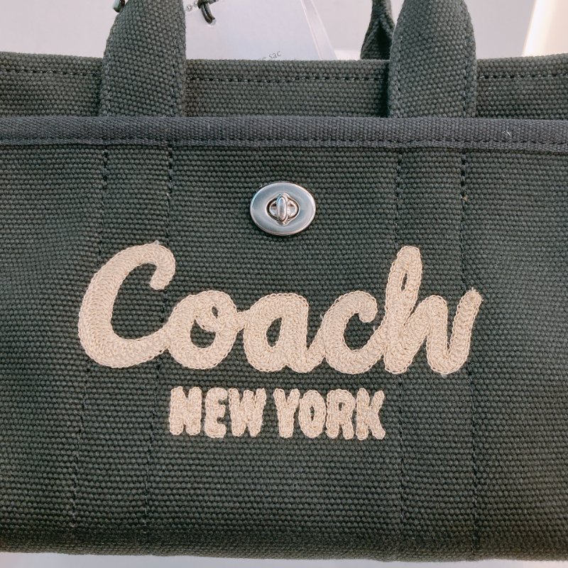 MS0660 Coach 蔻馳 復古 帆布 手提包 單肩包 斜背包 黑色 銀扣 Cargo 20 Shoulder Handbag Canvas Black x PHW-9