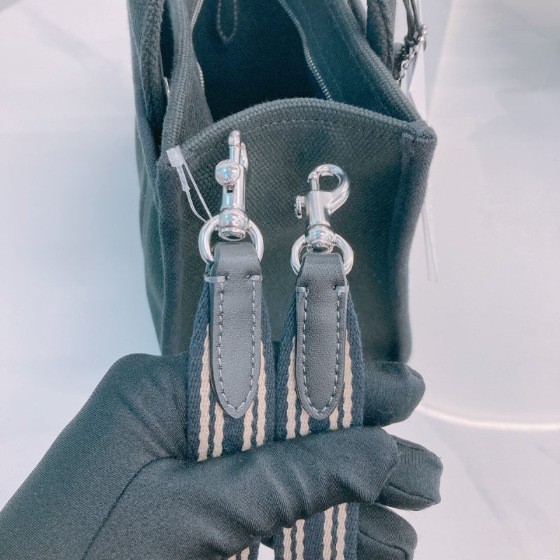 MS0660 Coach 蔻馳 復古 帆布 手提包 單肩包 斜背包 黑色 銀扣 Cargo 20 Shoulder Handbag Canvas Black x PHW-17