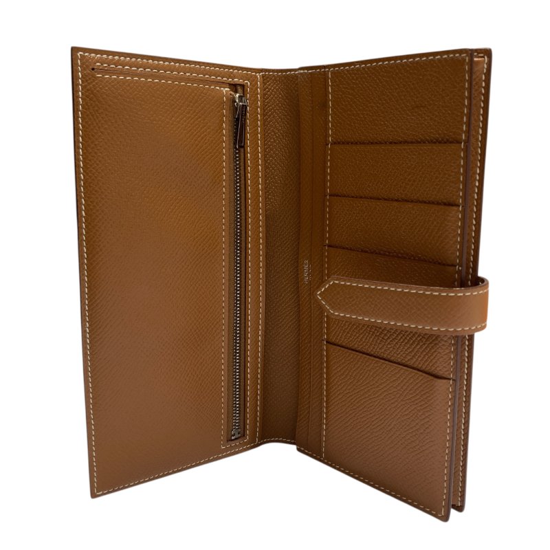 HERMES BÉARN SOUFFLET 長夾 棕色-8