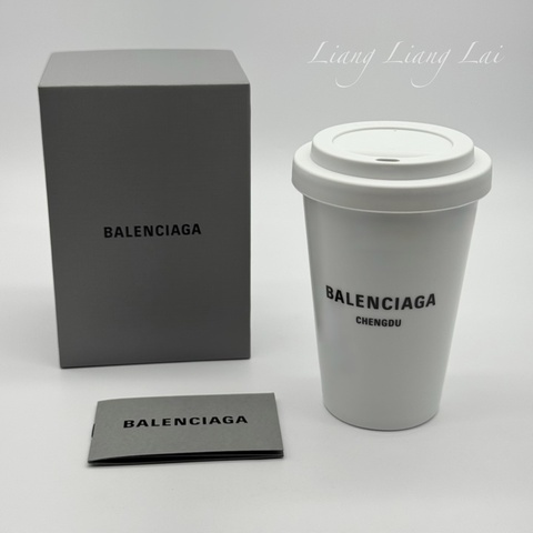 BALENCIAGA 巴黎世家 Objects系列陶瓷隨行白色咖啡杯