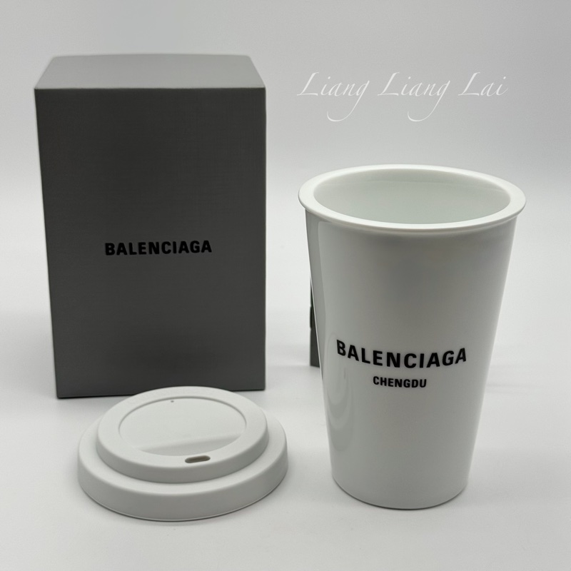 BALENCIAGA 巴黎世家 Objects系列陶瓷隨行白色咖啡杯-1