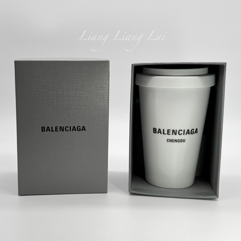 BALENCIAGA 巴黎世家 Objects系列陶瓷隨行白色咖啡杯-10