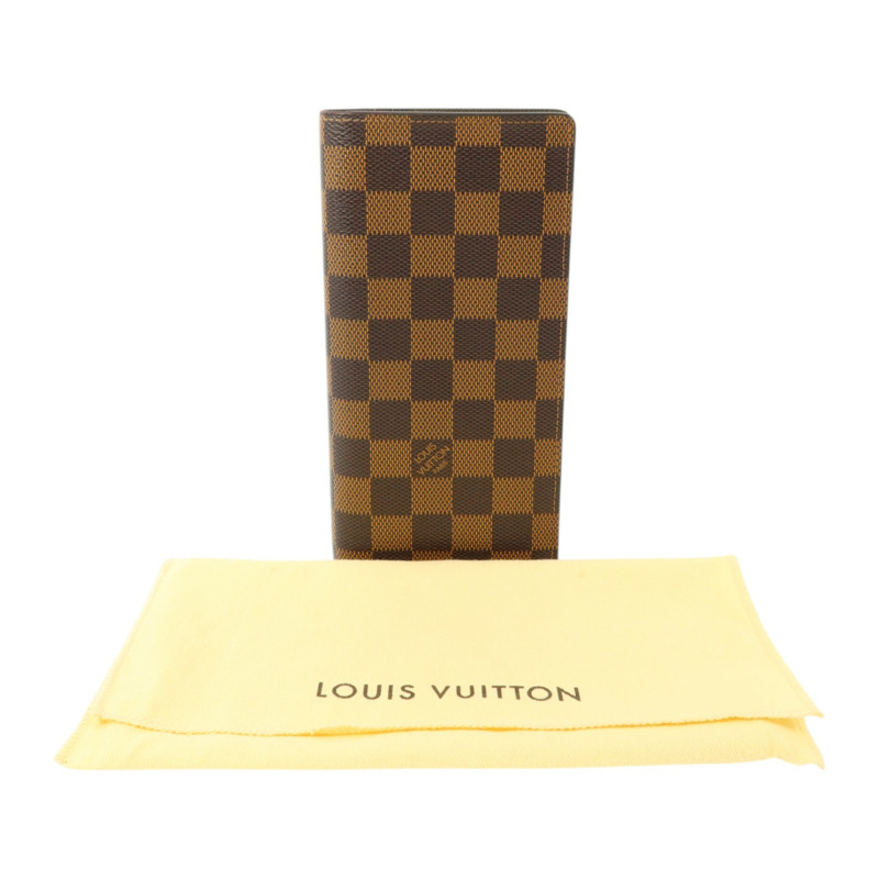 LOUIS VUITTON Damier Ebene Brazza長錢包-9
