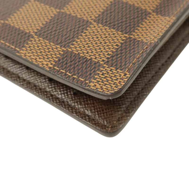 LOUIS VUITTON Damier Ebene Brazza長錢包-10