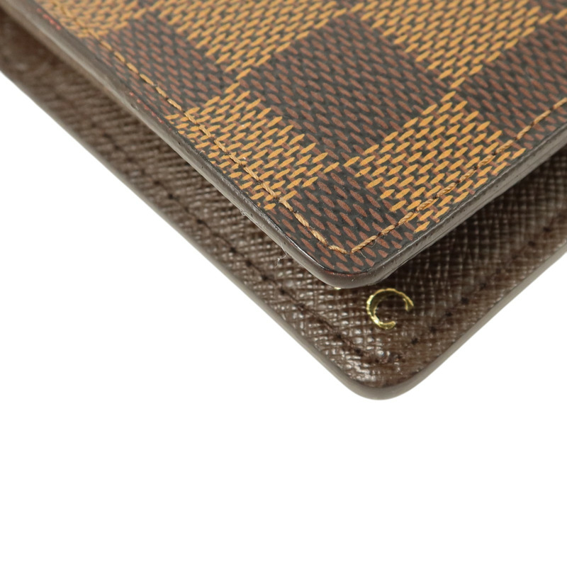 LOUIS VUITTON Damier Ebene Brazza長錢包-11
