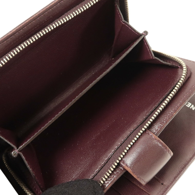 CHANEL 羊皮皮革Wallet銀扣長錢包-15