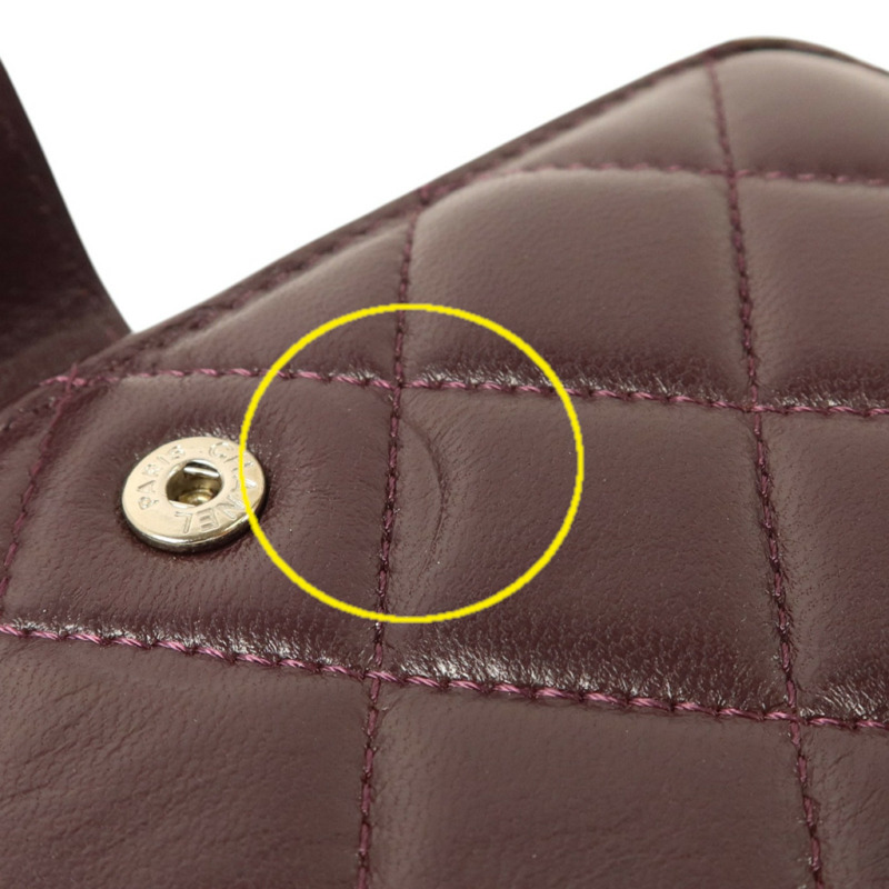 CHANEL 羊皮皮革Wallet銀扣長錢包-19