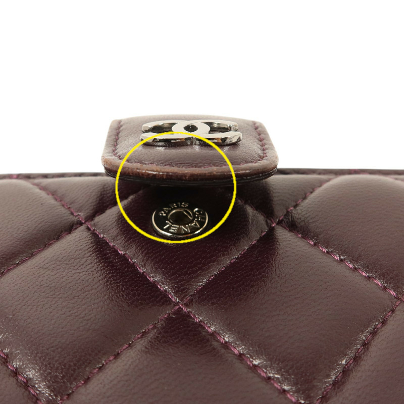 CHANEL 羊皮皮革Wallet銀扣長錢包-24