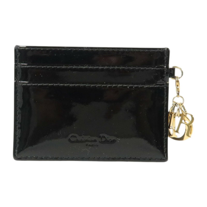 Dior 漆皮皮革Lady Dior Card Case金扣卡片套-1