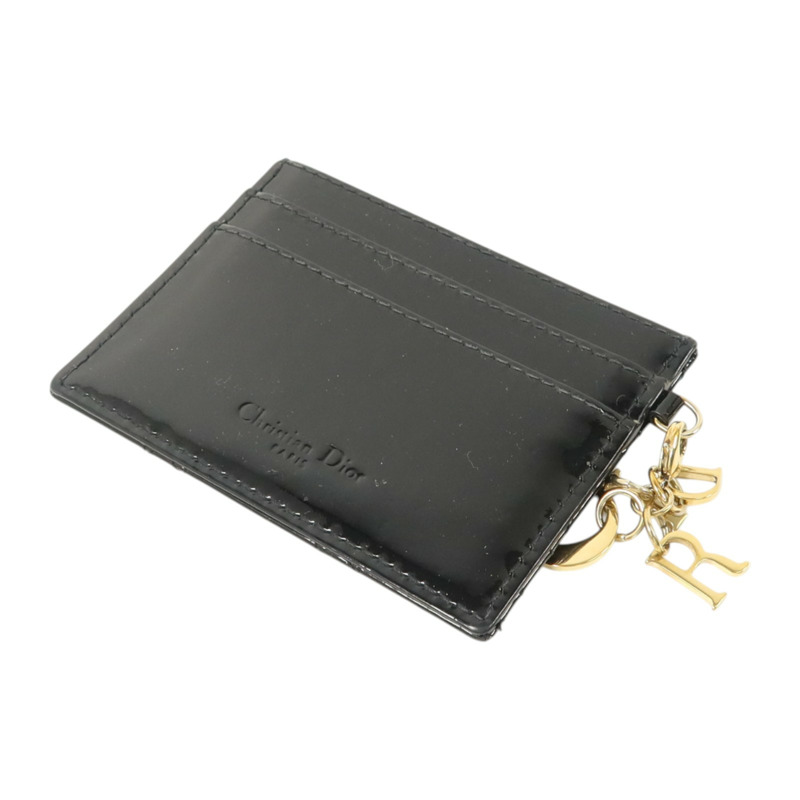 Dior 漆皮皮革Lady Dior Card Case金扣卡片套-4