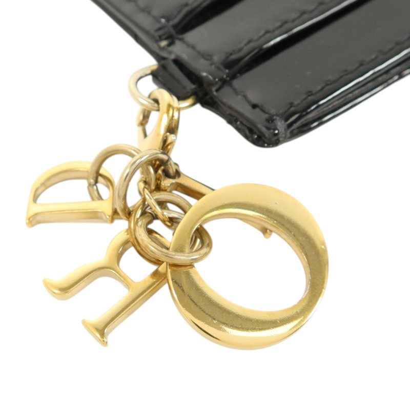Dior 漆皮皮革Lady Dior Card Case金扣卡片套-8