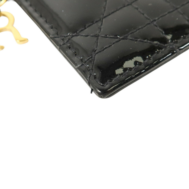 Dior 漆皮皮革Lady Dior Card Case金扣卡片套-9