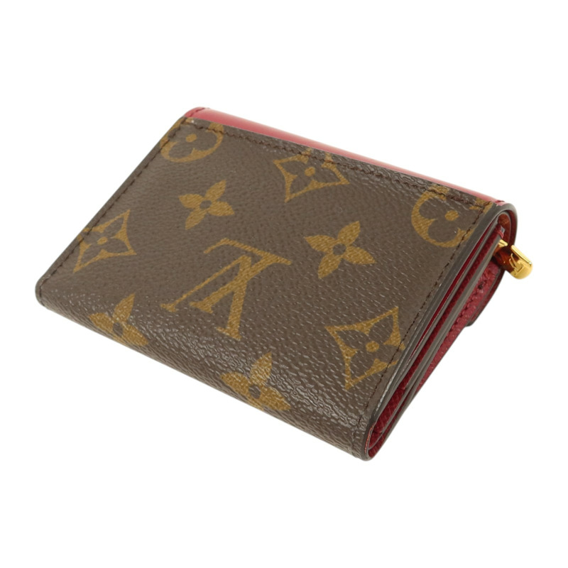 LOUIS VUITTON Monogram/牛皮皮革Zoe Wallet金扣錢包-4