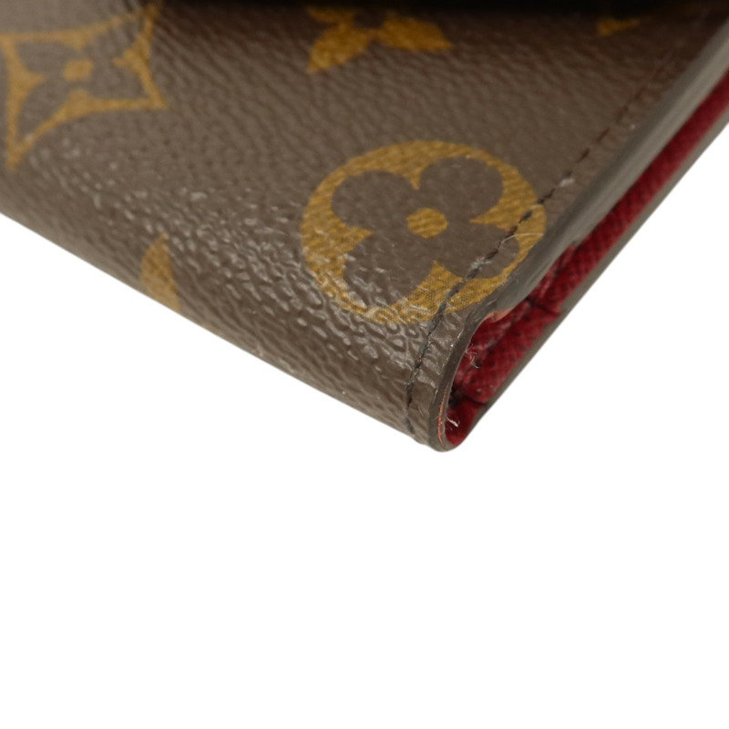 LOUIS VUITTON Monogram/牛皮皮革Zoe Wallet金扣錢包-11