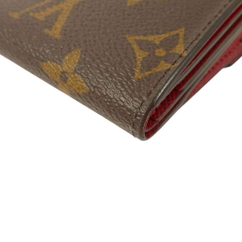 LOUIS VUITTON Monogram/牛皮皮革Zoe Wallet金扣錢包-13