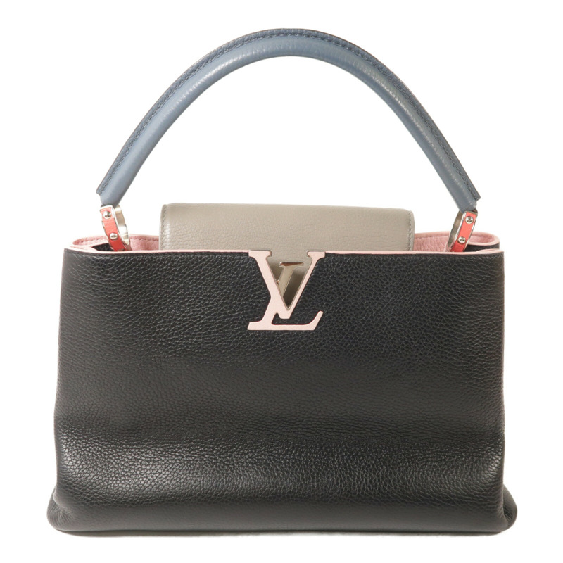 LOUIS VUITTON 牛皮皮革Capucines MM手挽袋-0