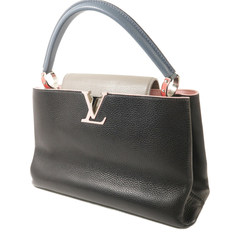 LOUIS VUITTON 牛皮皮革Capucines MM手挽袋-1
