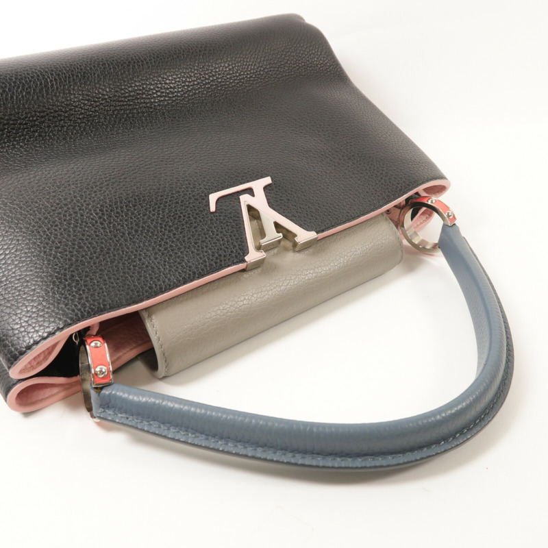 LOUIS VUITTON 牛皮皮革Capucines MM手挽袋-7
