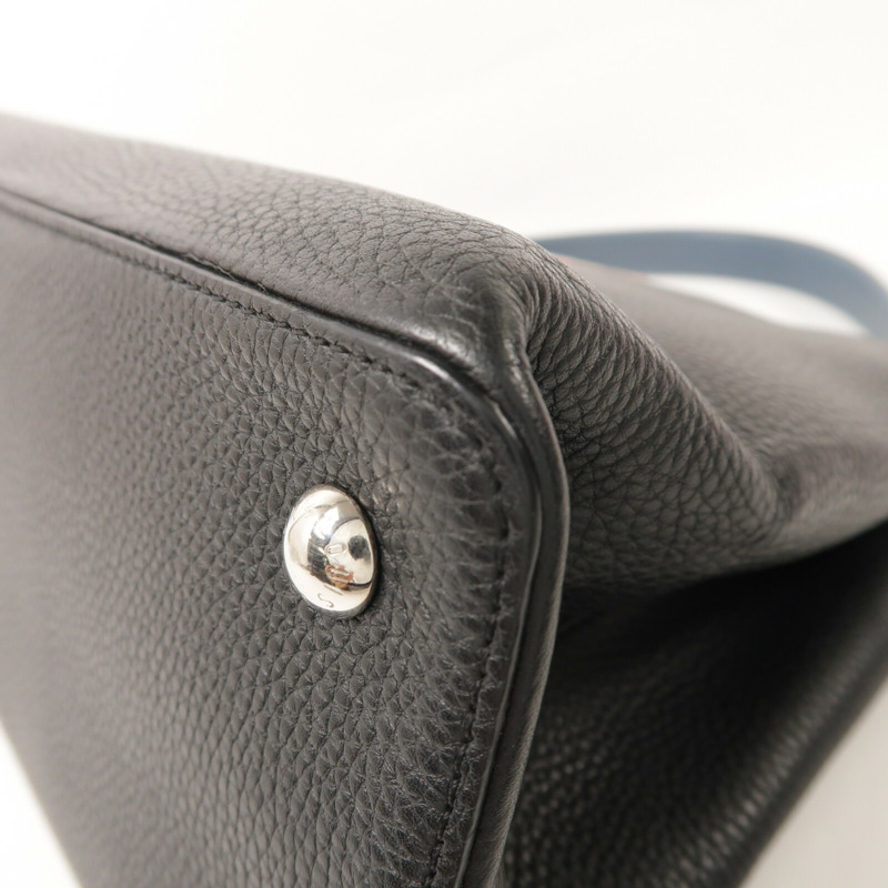 LOUIS VUITTON 牛皮皮革Capucines MM手挽袋-10