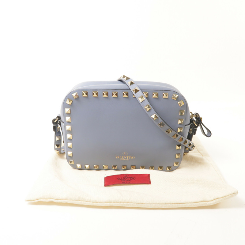 Valentino 牛皮皮革Garavani Rockstud肩背袋-8